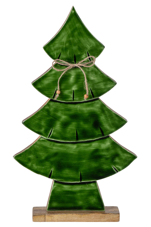 Large Pine Tree with Bow Decoration