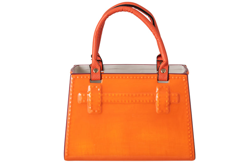 Orange Handbag Vase