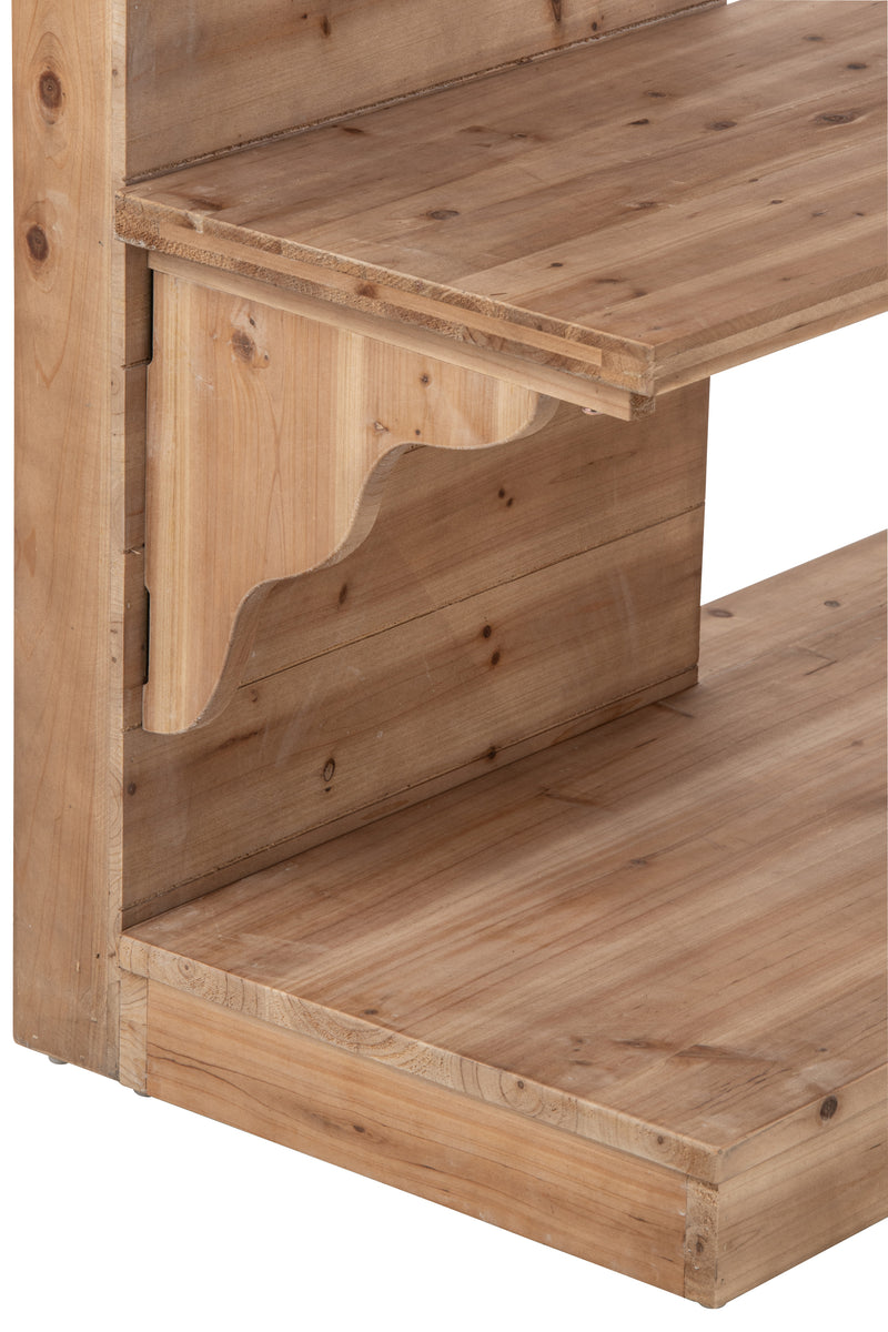 Natural Wooden Chalet Display Rack