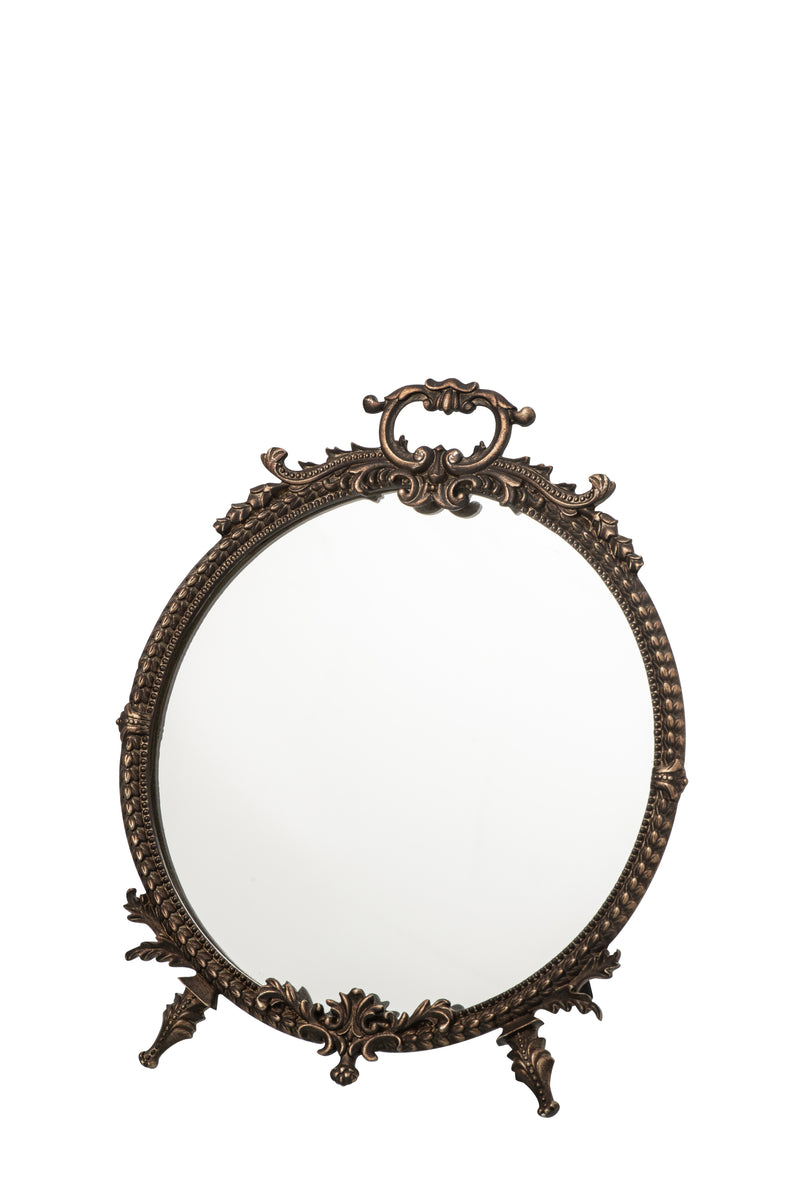 Tod Pewter & Brass Wall Mirror, 24.3 x 2 x 29.2 cm
