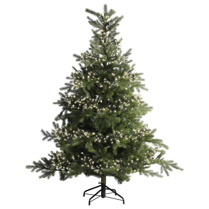 Lumineo Cluster Twinkle 3000 Warm White Christmas Lights Green Cable 28m