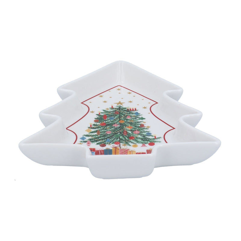New Bone China Dish Nostalgia Tree Shape 20cm