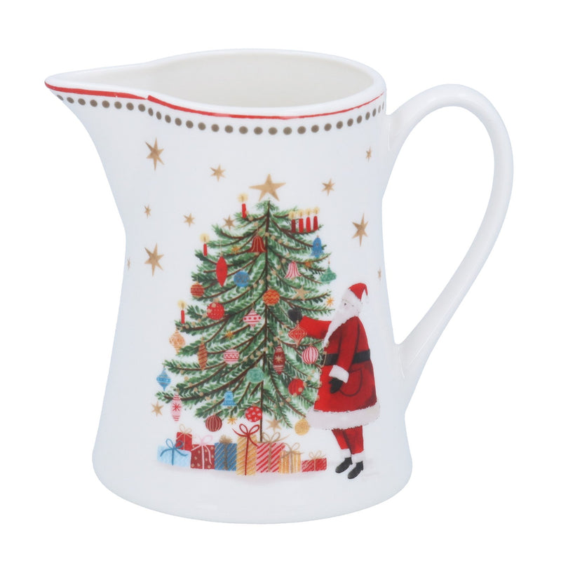 New Bone China Jug Small Nostalgia Tree With Santa