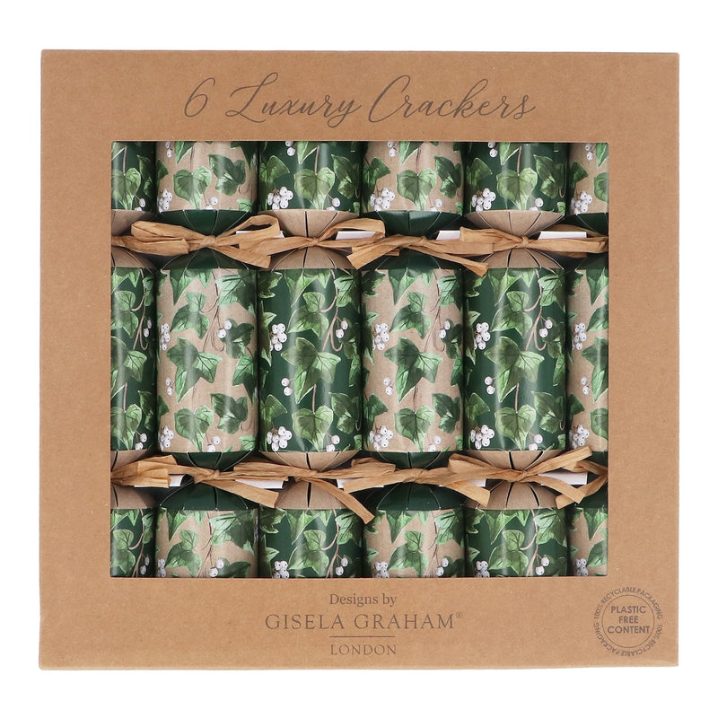 Christmas Crackers Ivy Design Box of 6