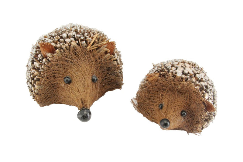 Glitter twig hedgehog Christmas ornaments, set of 2 – Gisela Graham