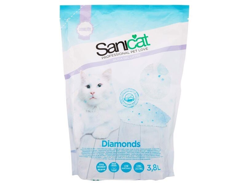 Sanicat  Diamonds Silica Cat Litter (3.8 litre)