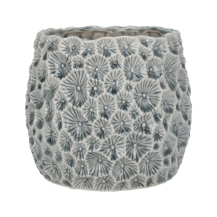 Grey Crater Pot Cover - Large