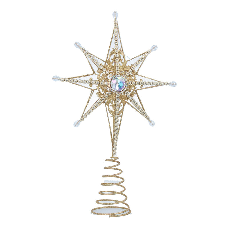 Christmas Iron Tree Topper Star Gold