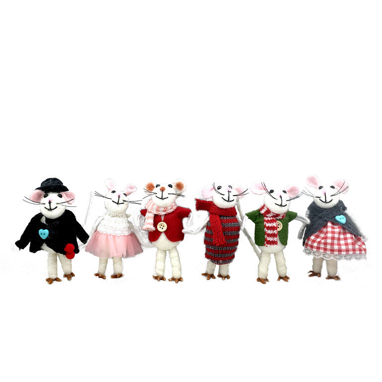 Mouse Christmas Decorations - Assorted