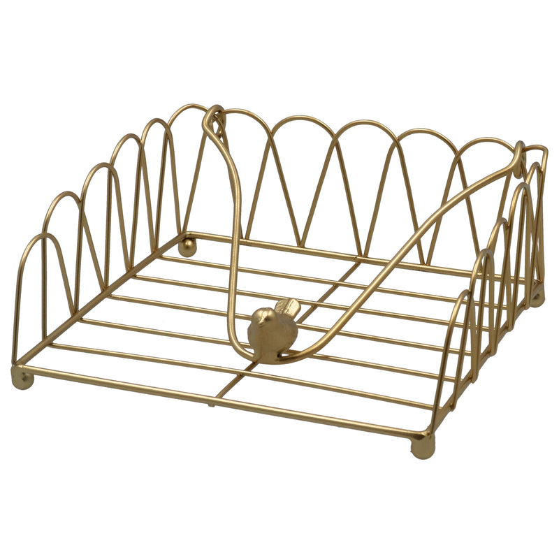 Gold wire Christmas napkin holder – Gisela Graham
