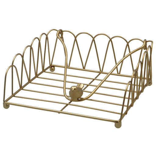 Gold wire Christmas napkin holder – Gisela Graham