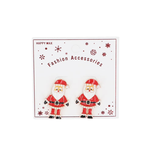 Metal and enamel Santa Christmas earrings – Gisela Graham