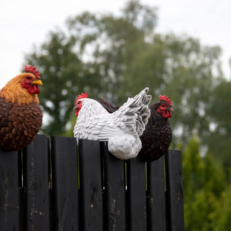 Esschert Fence Chicken Garden Ornament