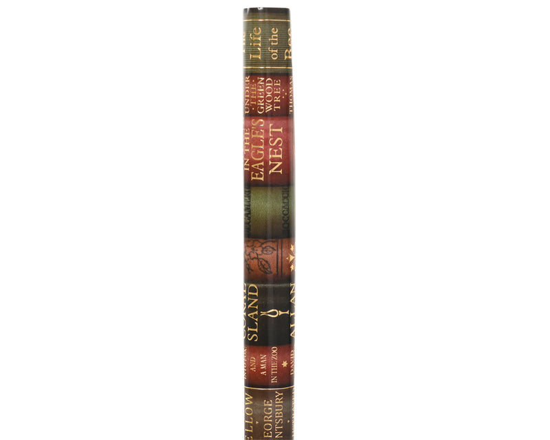 Gift Wrapping Paper Roll 70 × 200 cm Book Print Gold Foil