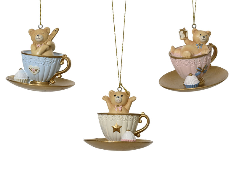 Teddy Bear Tea Cup Decoration