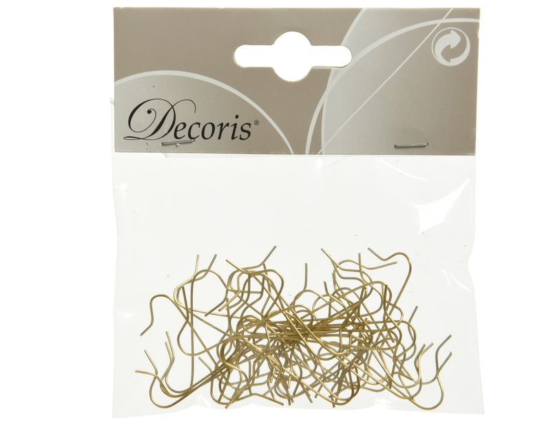 50 Pack Christmas Bauble Hangers metal gold