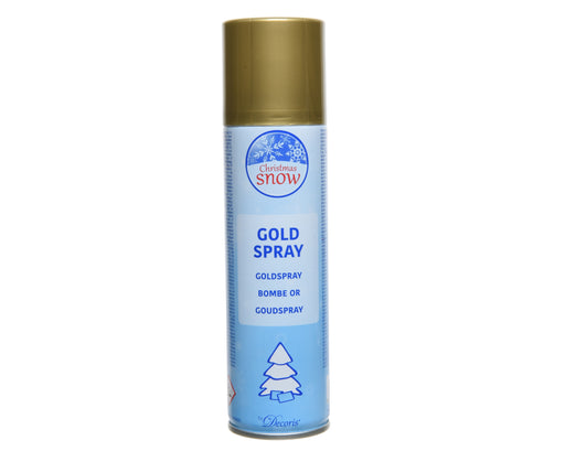 Gold Spray Snow Effect 17.8 cm Metal Can – Gold