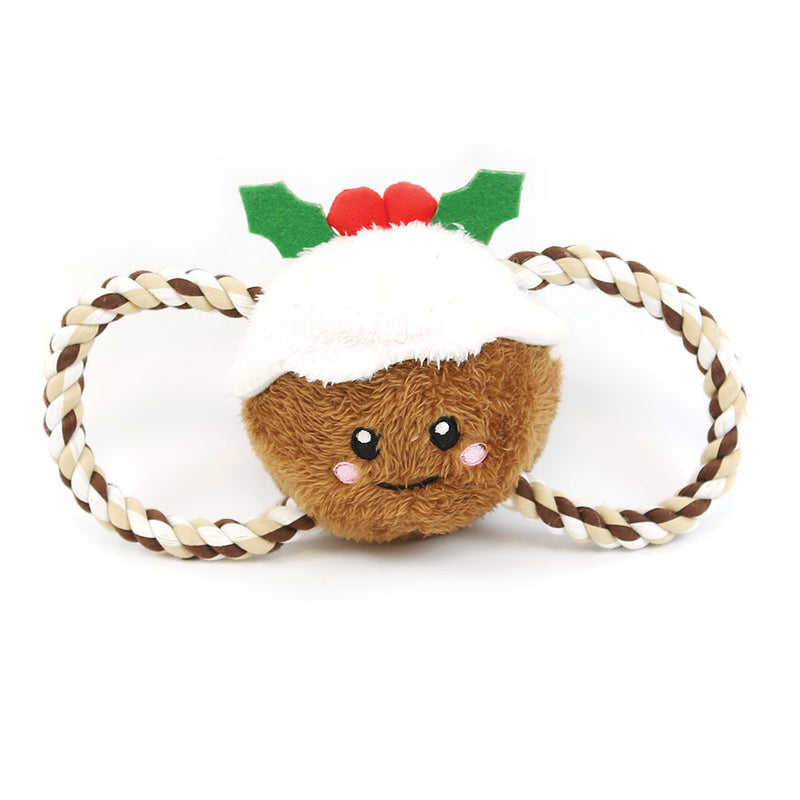 Christmas Pudding Tug of War Rope Dog Toy
