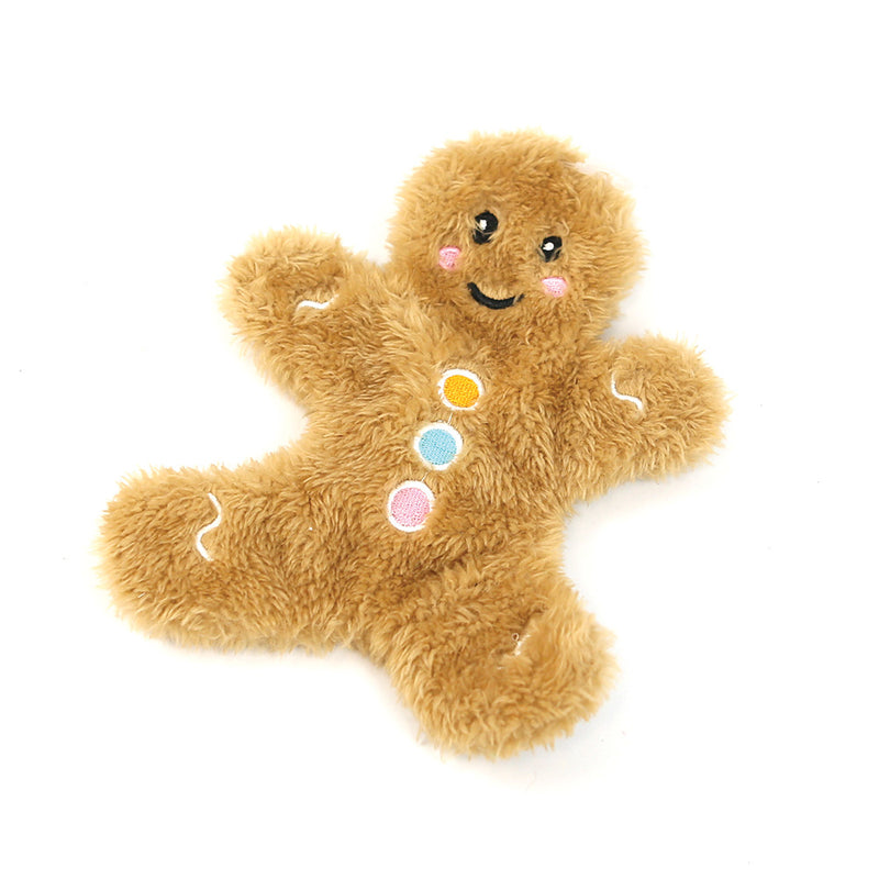 Gingerbread Man Unstuffed Crinkle Dog Toy