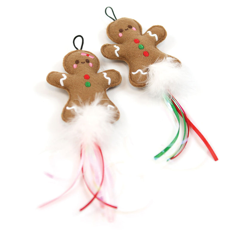 Gingerbread Cat Toy 2pk