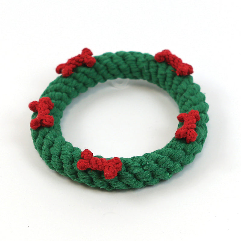 Ropee Christmas Wreath Dog Toy
