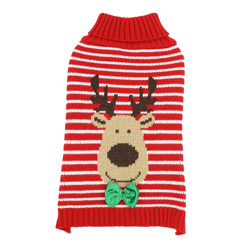 Reindeer Stripe Sweater For Medium to Large Dog