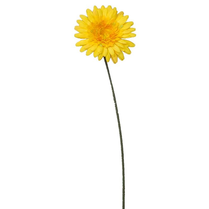 Artificial Decorative Gerbera Flower - Yellow (64cm)