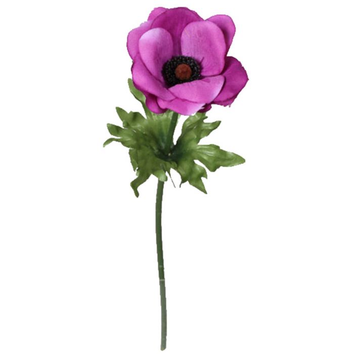 Artificial Anemone Decorative Flower - Purple (40cm)