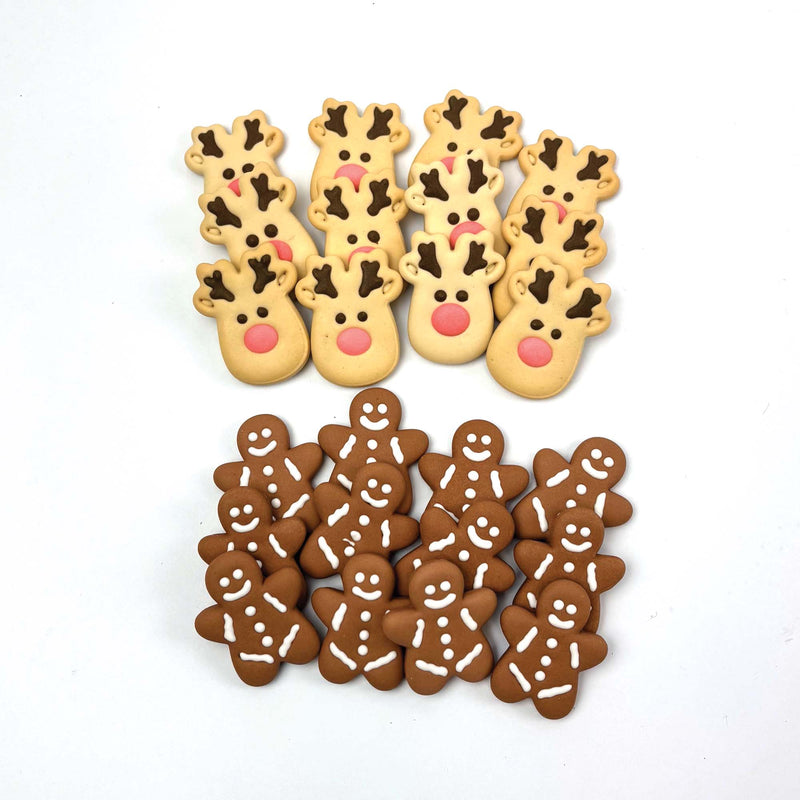 Reindeer & Gingerbread Festive Dog Biscuits 24pc
