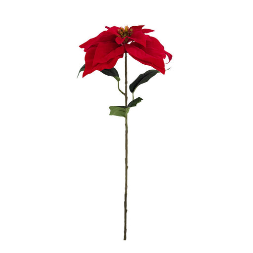 Red Poinsettia Flower Stem 74 cm