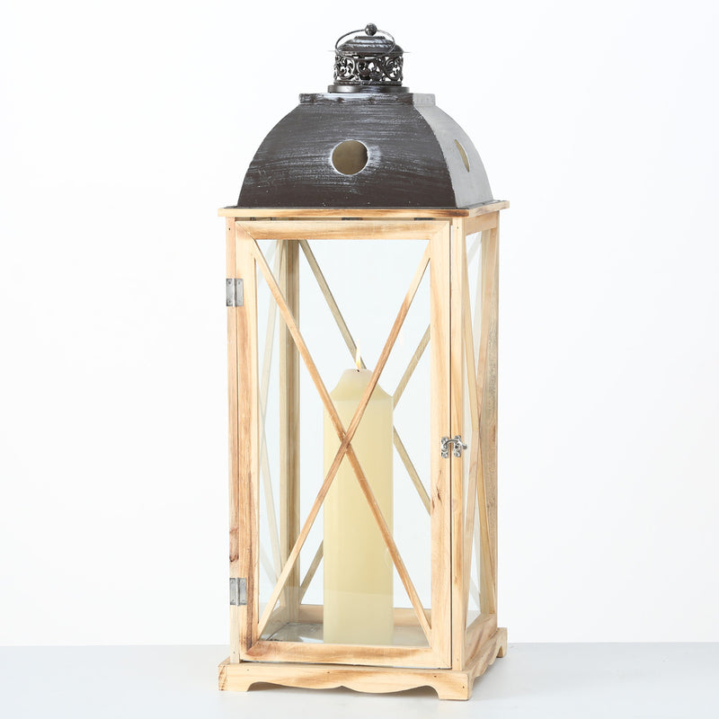 Lantern Bristol Natural Pine 82cm Large