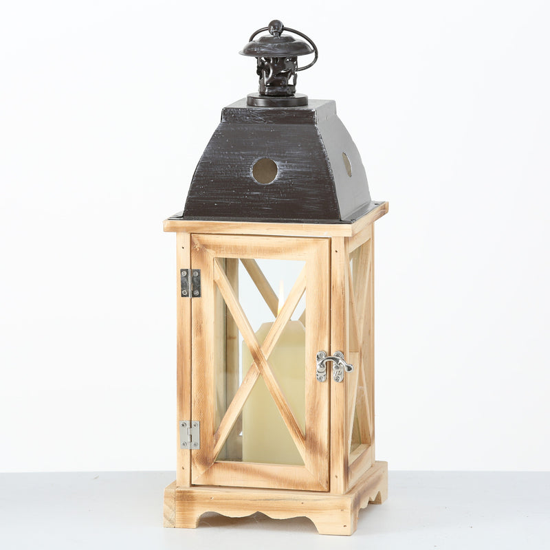 Lantern Bristol Natural PIne 59cm Medium