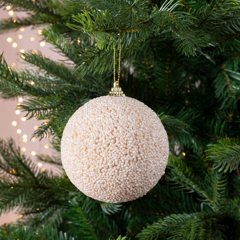 Pearl Round Bauble Made of Foam 10 cm – additional view