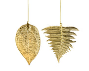 Polystyrene Christmas Hanging Decoration Gold Leaves 8 cm – 3 Assorted Designs – additional view