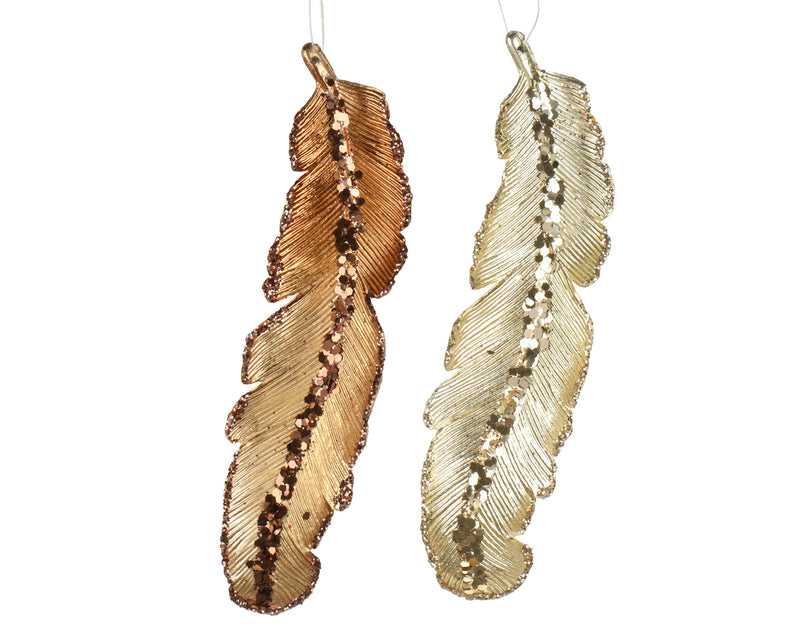 Hanging Decoration Acrylic Feather 19 cm – 2 Assorted Colours