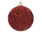 Foam Christmas Bauble Red 8 cm