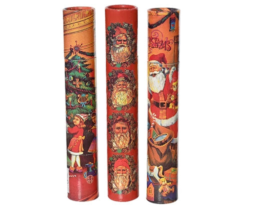 Festive Matches in Santa Tube Made From Poplar Wood | Assorted Designs (30cm) Sold individually
