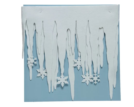 Xmas Border Felt Icicle Snowflakes (200x34 cm)