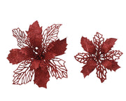 Christmas Red Poinsettia Clip Assortment 13 cm – alternate view