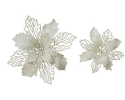 Winter White Poinsettia Clip Assortment 13 cm – alternate view