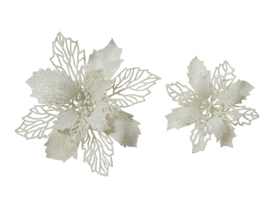Winter White Poinsettia Clip Assortment 13 cm – alternate view