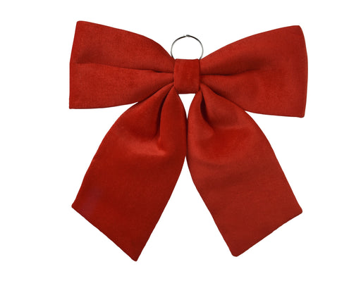 Christmas Red Polyester Bow 72 cm with Hanging Ring