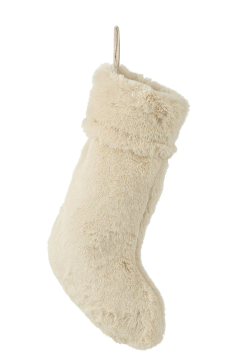 Christmas Stocking Cutie Polyester Beige 50cm