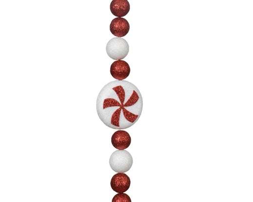Christmas Candy Garland Red, White (L.180cm)