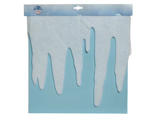 Snow Border Icicle Shape 200 × 32 cm White