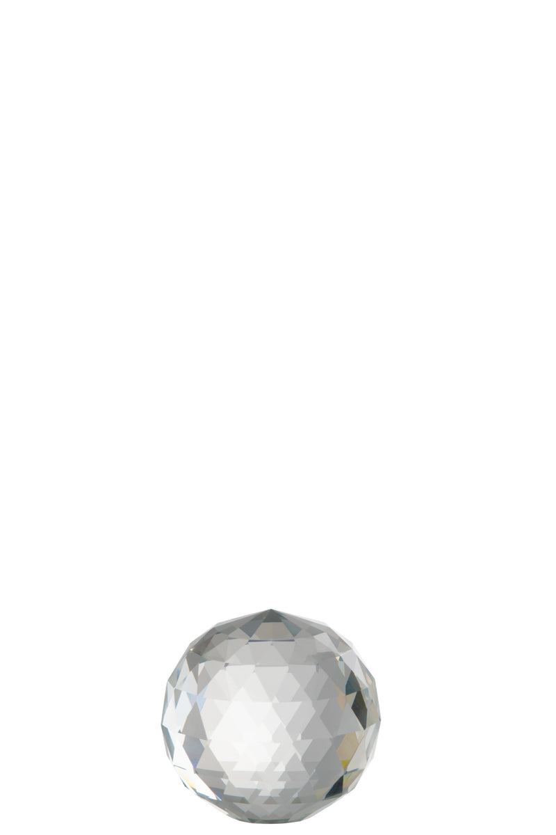 Paperweight Ball Crystal Transparent Medium 8cm
