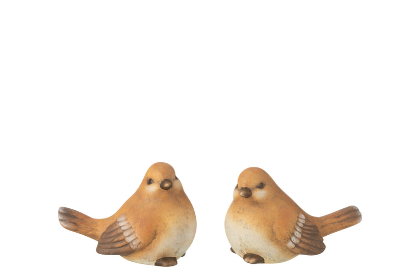 Bird Porcelain Brown Large 10cm (Sold Individually)