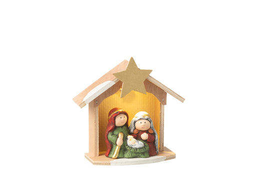 Small LED Porcelain Nativity Scene