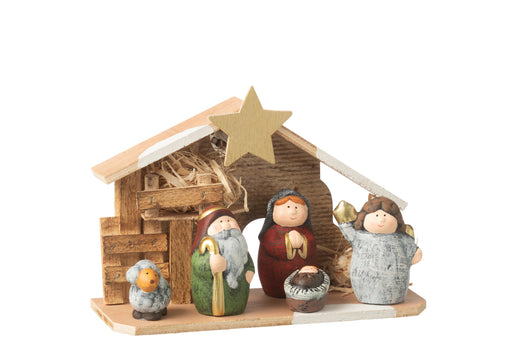 Medium LED Porcelain Nativity Scene