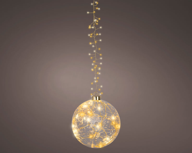 Battery Operated Micro LED Hanging Decoration Light - Round Shape Warm White/Classic Warm 14cm